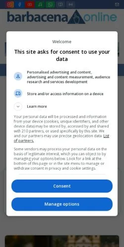 Anteprima del sito Barbacena Online, media di Brasile per articoli sponsorizzati