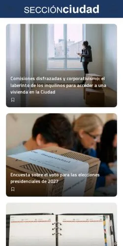 Anteprima del sito Sección Ciudad, media di Argentina per articoli sponsorizzati