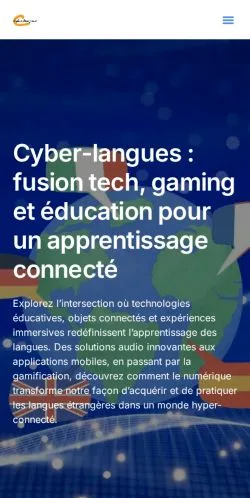 Anteprima del sito Cyber Langues, media di Francia per articoli sponsorizzati