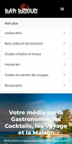 Anteprima del sito Bisou Paris, media di Francia per articoli sponsorizzati