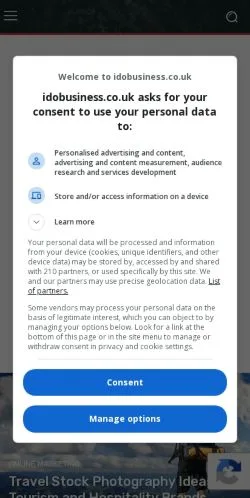 Anteprima del sito I Do Business, media di Regno Unito per articoli sponsorizzati