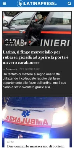 Anteprima del sito LatinaPress, media di Italia per articoli sponsorizzati