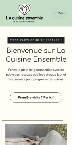 Anteprima del sito La Cuisine Ensemble, media di Francia per articoli sponsorizzati