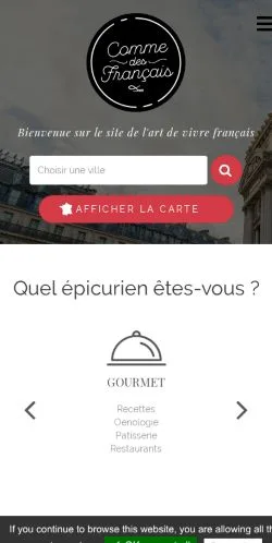 Podgląd witryny Comme Des Français, medium z kraju Francja do artykułów sponsorowanych