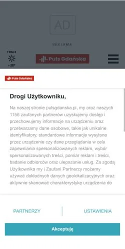 Anteprima del sito Puls Gdańska, media di Polonia per articoli sponsorizzati