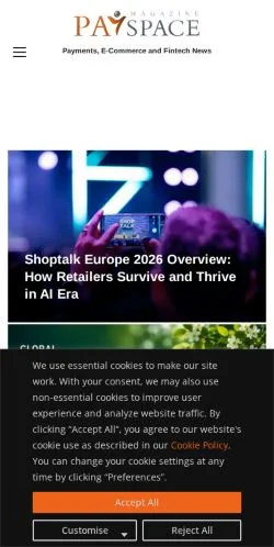 Anteprima del sito PaySpace Magazine, media di Stati Uniti per articoli sponsorizzati