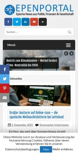 Anteprima del sito Epenportal, media di Germania per articoli sponsorizzati