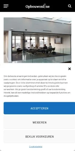Anteprima del sito Opbouwonline, media di Paesi Bassi per articoli sponsorizzati