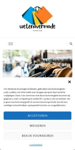 Anteprima del sito Weten Over Mode, media di Paesi Bassi per articoli sponsorizzati