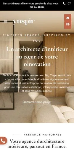 Vista previa del sitio Ynspir Architecte, medio de Francia para artículos patrocinados