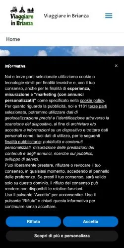 Anteprima del sito Viaggiare in Brianza -, media di Italia per articoli sponsorizzati