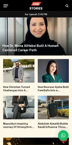 Anteprima del sito UAE Stories, media di Stati Uniti per articoli sponsorizzati