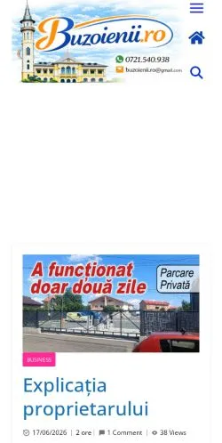 Anteprima del sito Buzoienii, media di Romania per articoli sponsorizzati