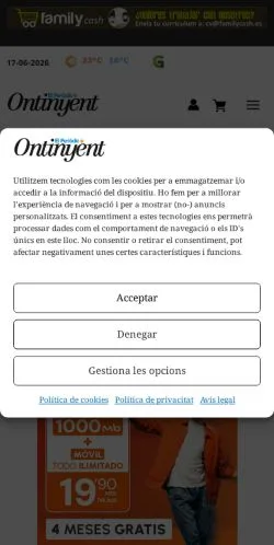 스폰서 기사용 스페인 매체 El Periòdic d'Ontinyent 사이트 미리보기