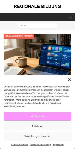 Podgląd witryny Regionale-Bildung, medium z kraju Niemcy do artykułów sponsorowanych