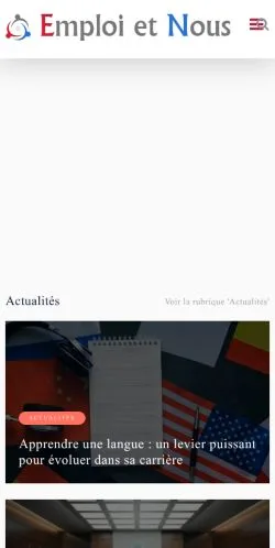 Anteprima del sito Emploi&Nous, media di Francia per articoli sponsorizzati