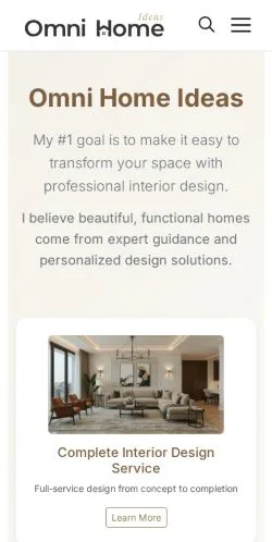 Sponsorlu makaleler için Amerika Birleşik Devletleri medyası Omni Home Ideas sitesinin önizlemesi