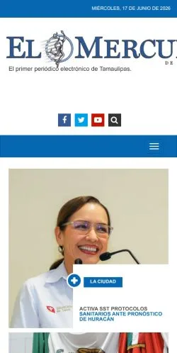 Anteprima del sito El Mercurio de Tamaulipas, media di Messico per articoli sponsorizzati