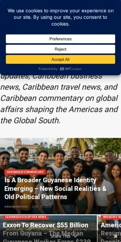 Anteprima del sito News Americas Now, media di Stati Uniti per articoli sponsorizzati