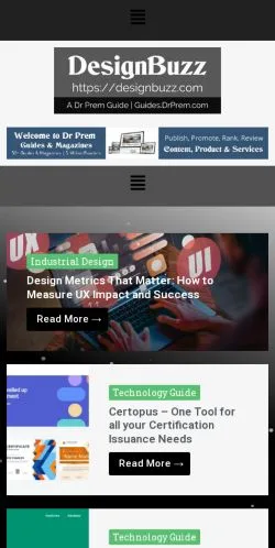 Aperçu du site Designbuzz, média de États-Unis pour articles sponsorisés