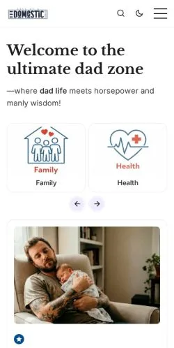 Forhåndsvisning av nettstedet Days of a Domestic Dad, medium fra USA for sponsede artikler