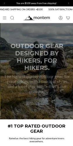 Anteprima del sito Montem Outdoor Gear, media di Stati Uniti per articoli sponsorizzati