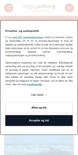 Podgląd witryny MigogAalborg, medium z kraju Dania do artykułów sponsorowanych