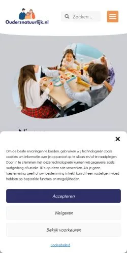Podgląd witryny Ouders Natuurlijk, medium z kraju Holandia do artykułów sponsorowanych
