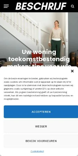 Anteprima del sito Beschrijf, media di Belgio per articoli sponsorizzati