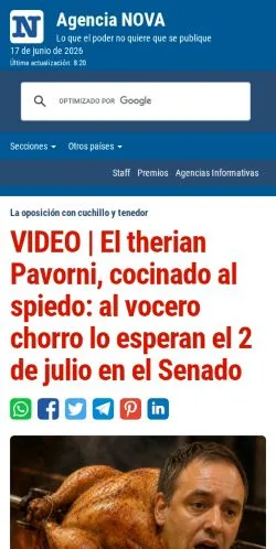Anteprima del sito Agencia NOVA, media di Laos per articoli sponsorizzati