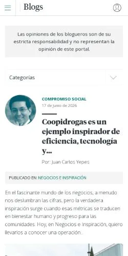 Anteprima del sito Blogs Portafolio, media di Spagna per articoli sponsorizzati