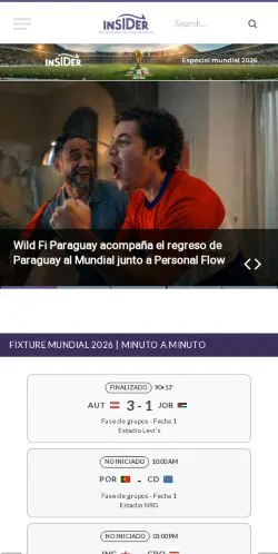 Podgląd witryny Insider Latam, medium z kraju Hiszpania do artykułów sponsorowanych