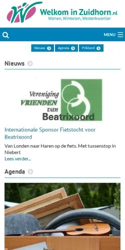Pré-visualização do site Welkom in Zuidhorn, meio de Países Baixos para artigos patrocinados