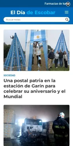 Podgląd witryny El Día de Escobar, medium z kraju Argentyna do artykułów sponsorowanych