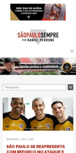 Podgląd witryny São Paulo Sempre, medium z kraju Brazylia do artykułów sponsorowanych