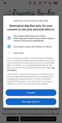 Anteprima del sito Renovation Bay-Bee, media di Regno Unito per articoli sponsorizzati
