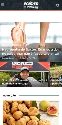 Anteprima del sito Correr Por Prazer, media di Portogallo per articoli sponsorizzati
