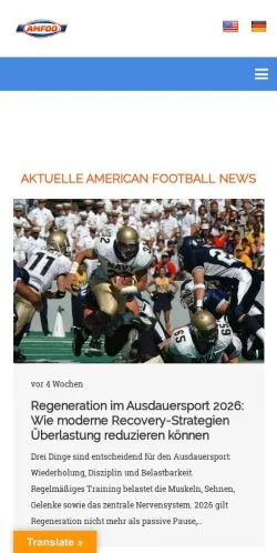 Aperçu du site AmFoo, média de Allemagne pour articles sponsorisés