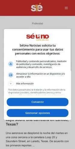 Anteprima del sito SéUnoNoticias, media di Messico per articoli sponsorizzati