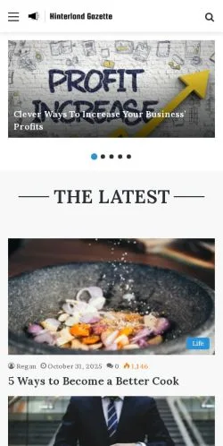 Anteprima del sito Hinterland Gazette, media di Stati Uniti per articoli sponsorizzati