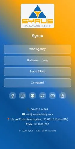 スポンサード記事向けのイタリアメディア、Syrusのサイトプレビュー