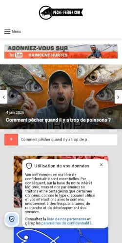 Aperçu du site Pêche Feeder, média de France pour articles sponsorisés