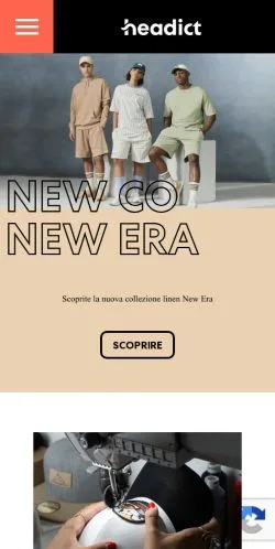 Voorbeeld van de site Headict Cappelli, medium uit Italië voor gesponsorde artikelen