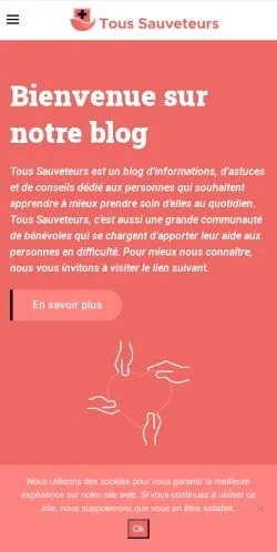 Anteprima del sito Tous Sauveteurs, media di Francia per articoli sponsorizzati