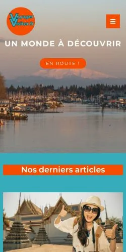 Anteprima del sito Voyager Visiter, media di Francia per articoli sponsorizzati