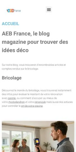 スポンサード記事向けのフランスメディア、AEB FRANCEのサイトプレビュー