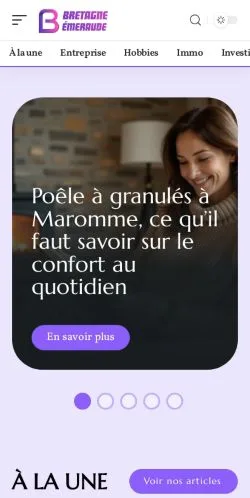 스폰서 기사용 프랑스 매체 Bretagne Émeraude 사이트 미리보기