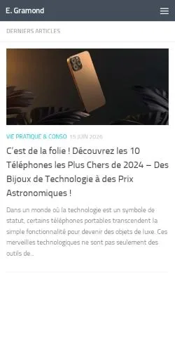 Anteprima del sito Gramond, media di Francia per articoli sponsorizzati