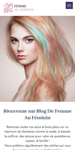 스폰서 기사용 프랑스 매체 Femme Au Féminin 사이트 미리보기