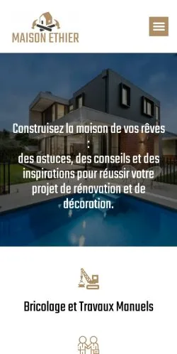 Pré-visualização do site Blog maison et travaux, meio de França para artigos patrocinados